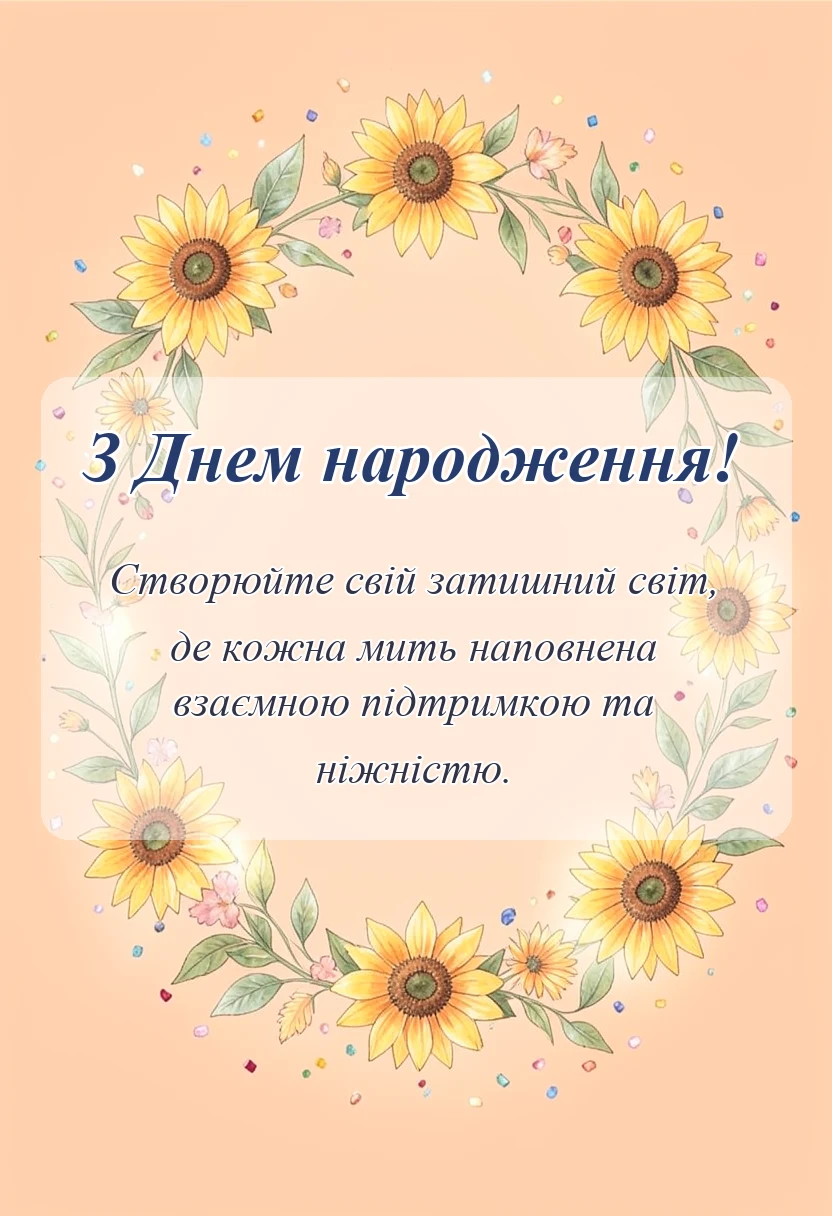 листівка з побажанням - що побажати молодій сімї