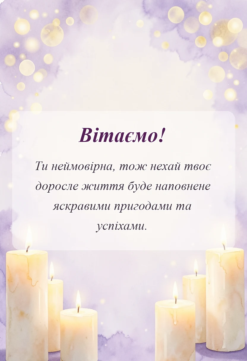 красива листівка: побажання випускниці