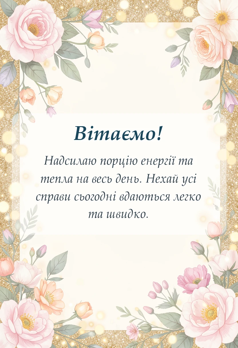 унікальна листівка - побажання доброго ранку в прозі