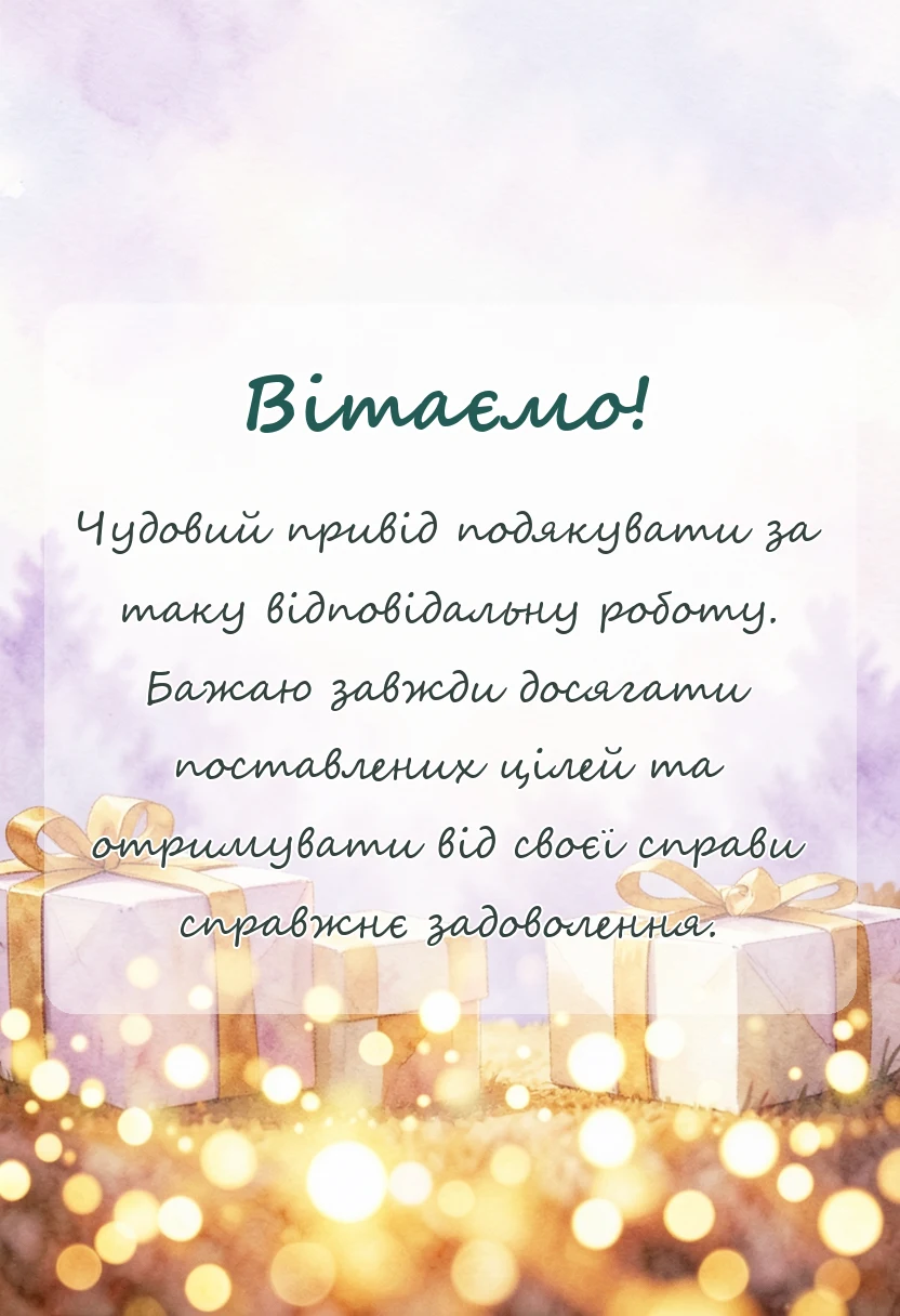 унікальна листівка - поздоровлення з днем торгівлі