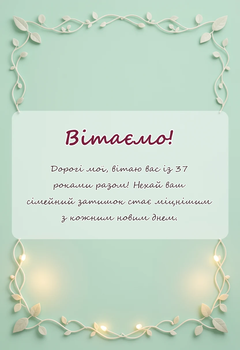 святкова картинка: річниця весілля 37 років картинки