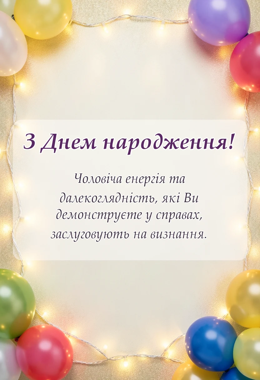 святкова картинка: привітання з днем народження чоловіку
