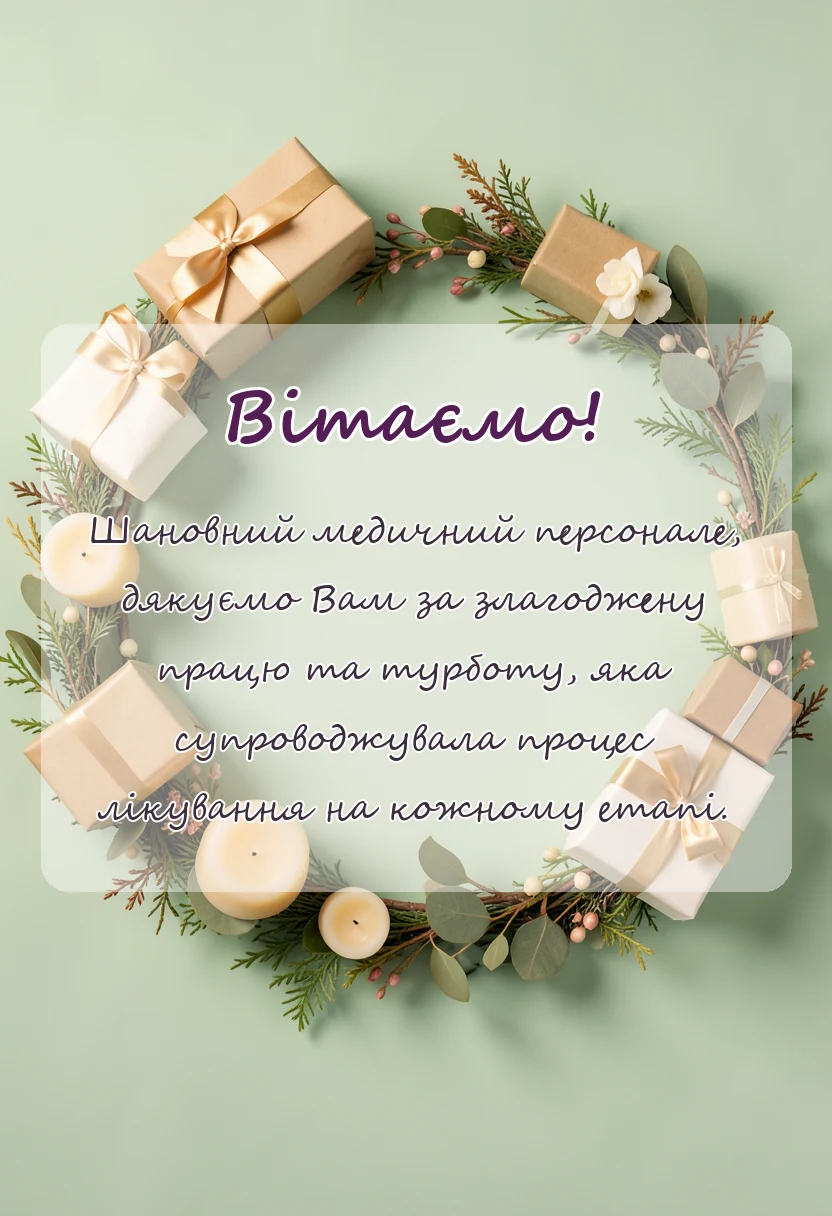 унікальна листівка - слова подяки лікарям