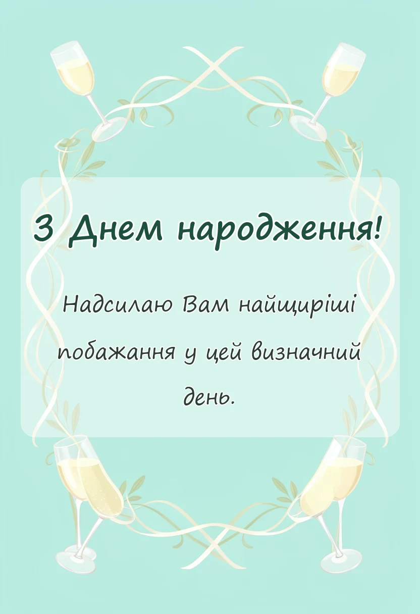 листівка з побажанням - привітання з днем народження на відстані