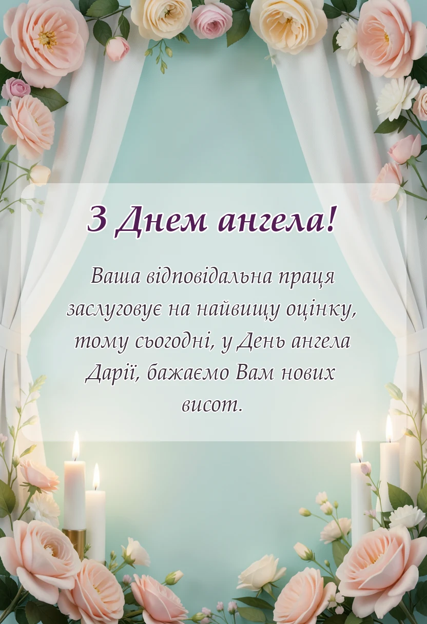 вітальна листівка - картинки з днем ангела дарії