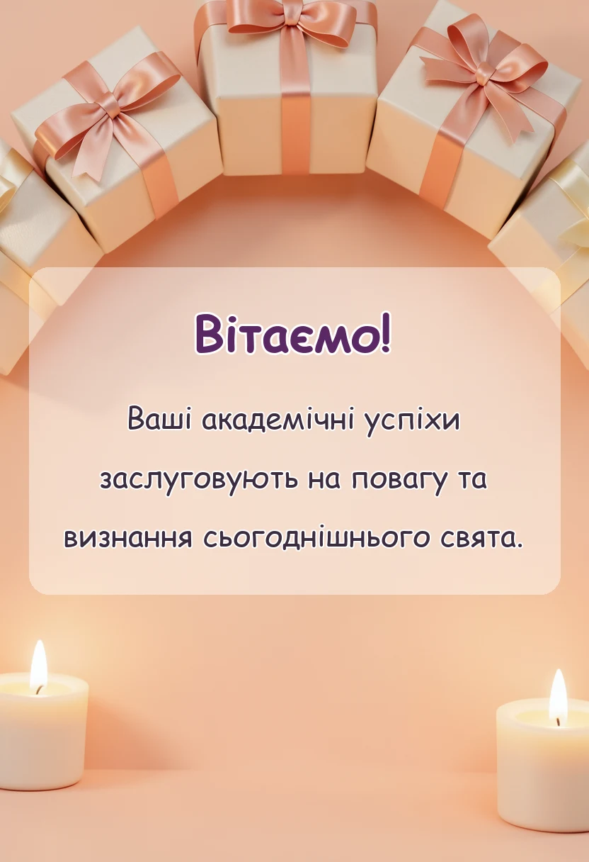 святкова картинка: побажання випускниці