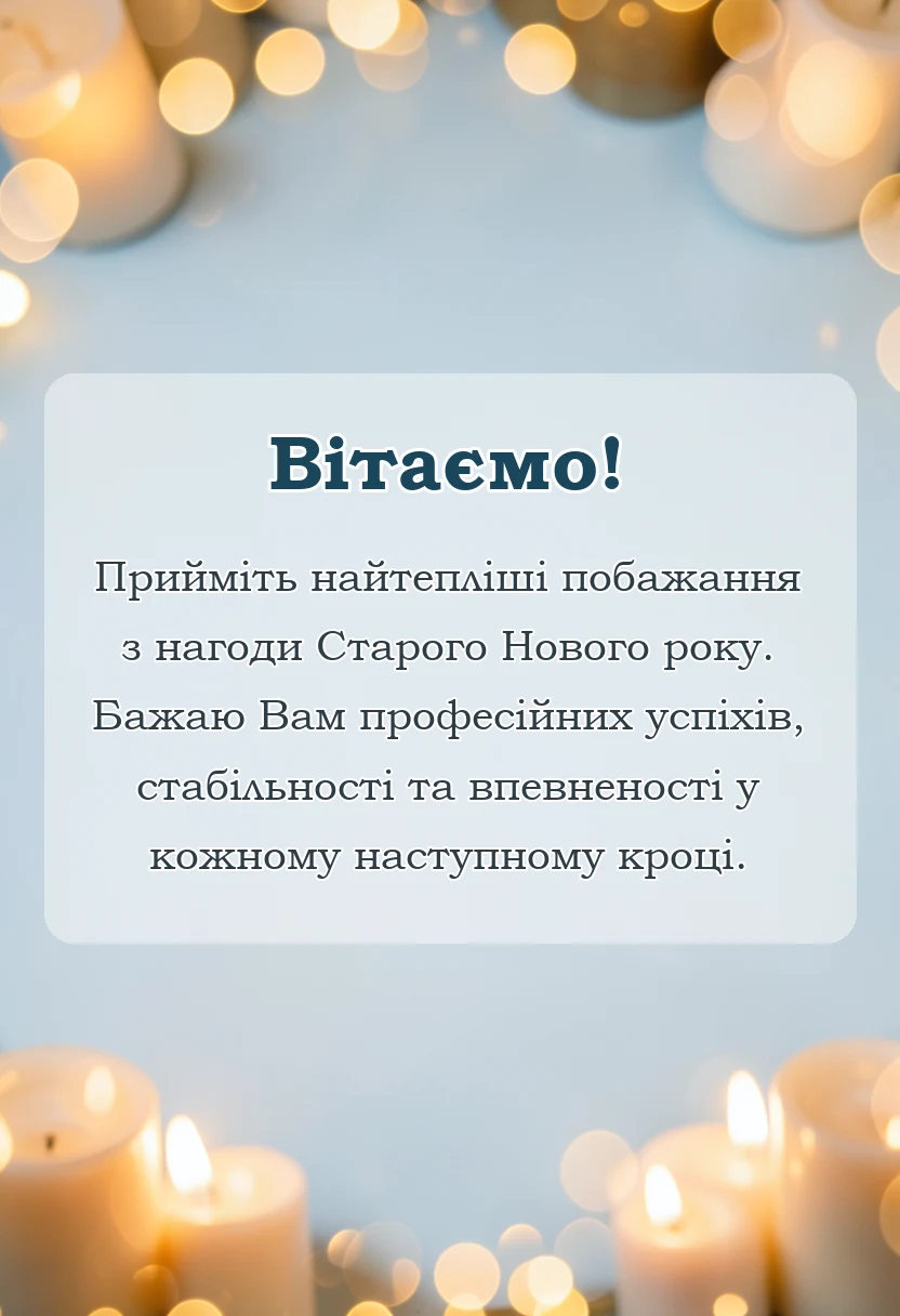 унікальна листівка - привітання зі старим новим роком українською мовою