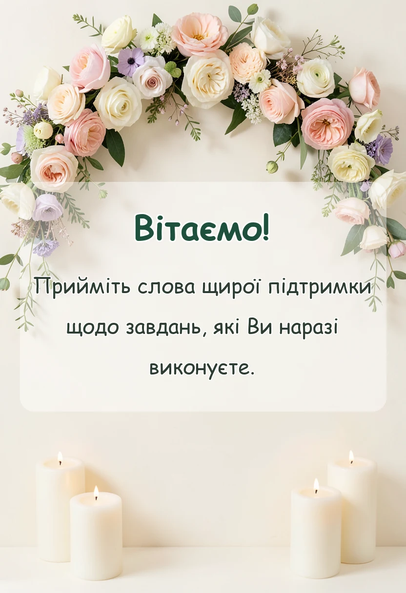 святкова картинка: слова підтримки