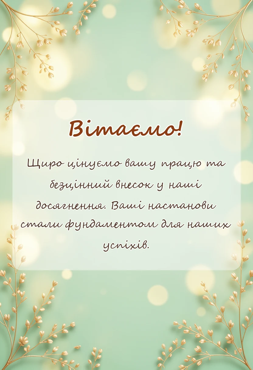вітальна листівка - слова подяки тренеру
