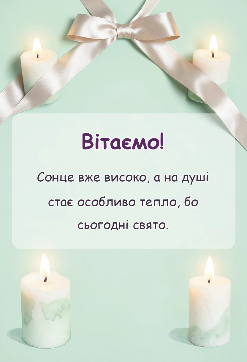 красива листівка: привітання з великодніми святами
