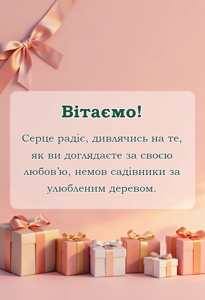 вітальна листівка - дерев'яне весілля привітання
