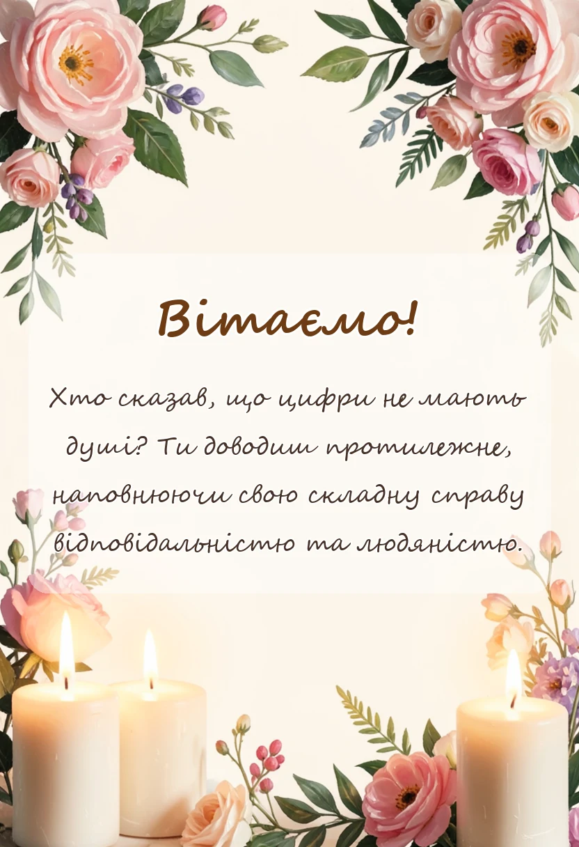 красива листівка: привітання з днем податківця своїми словами