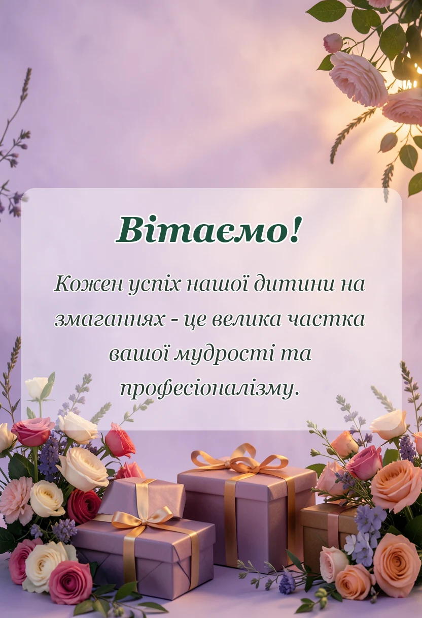 красива листівка: слова подяки тренеру