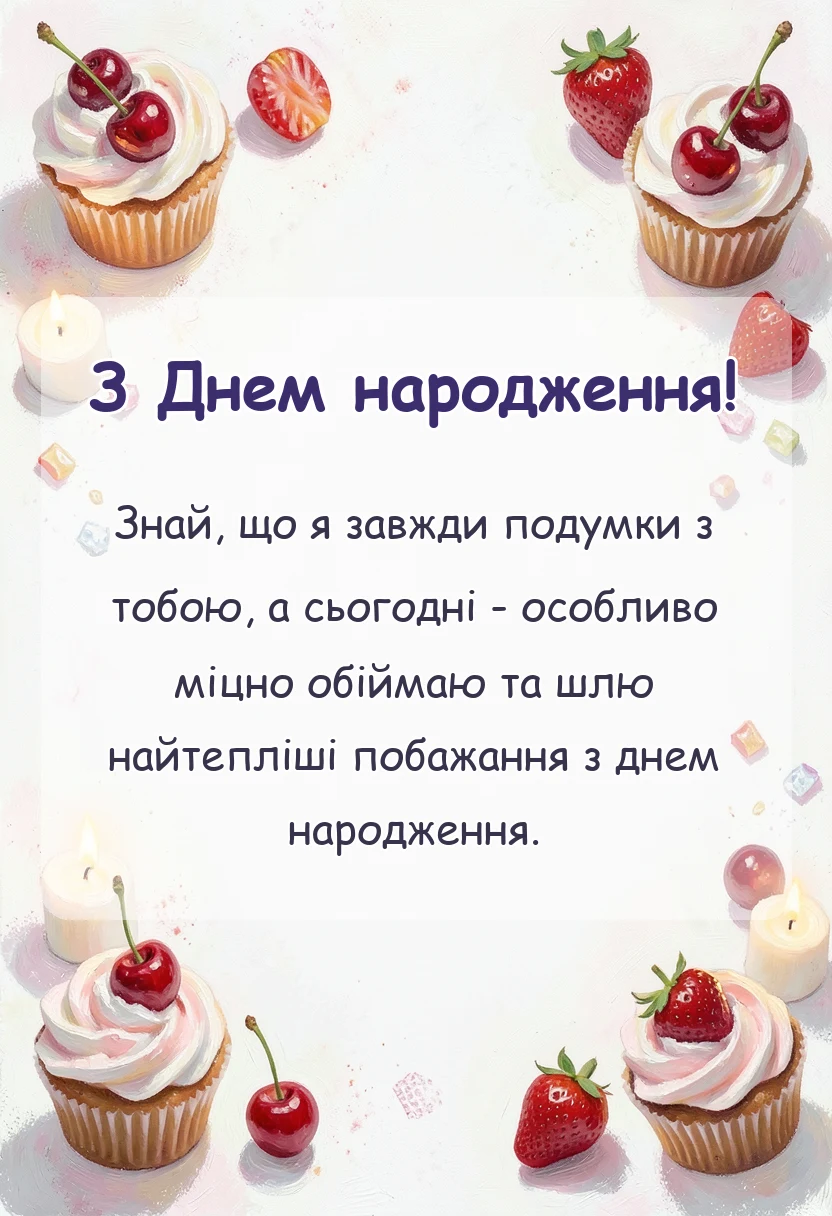 вітальна листівка - листівка з днем народження