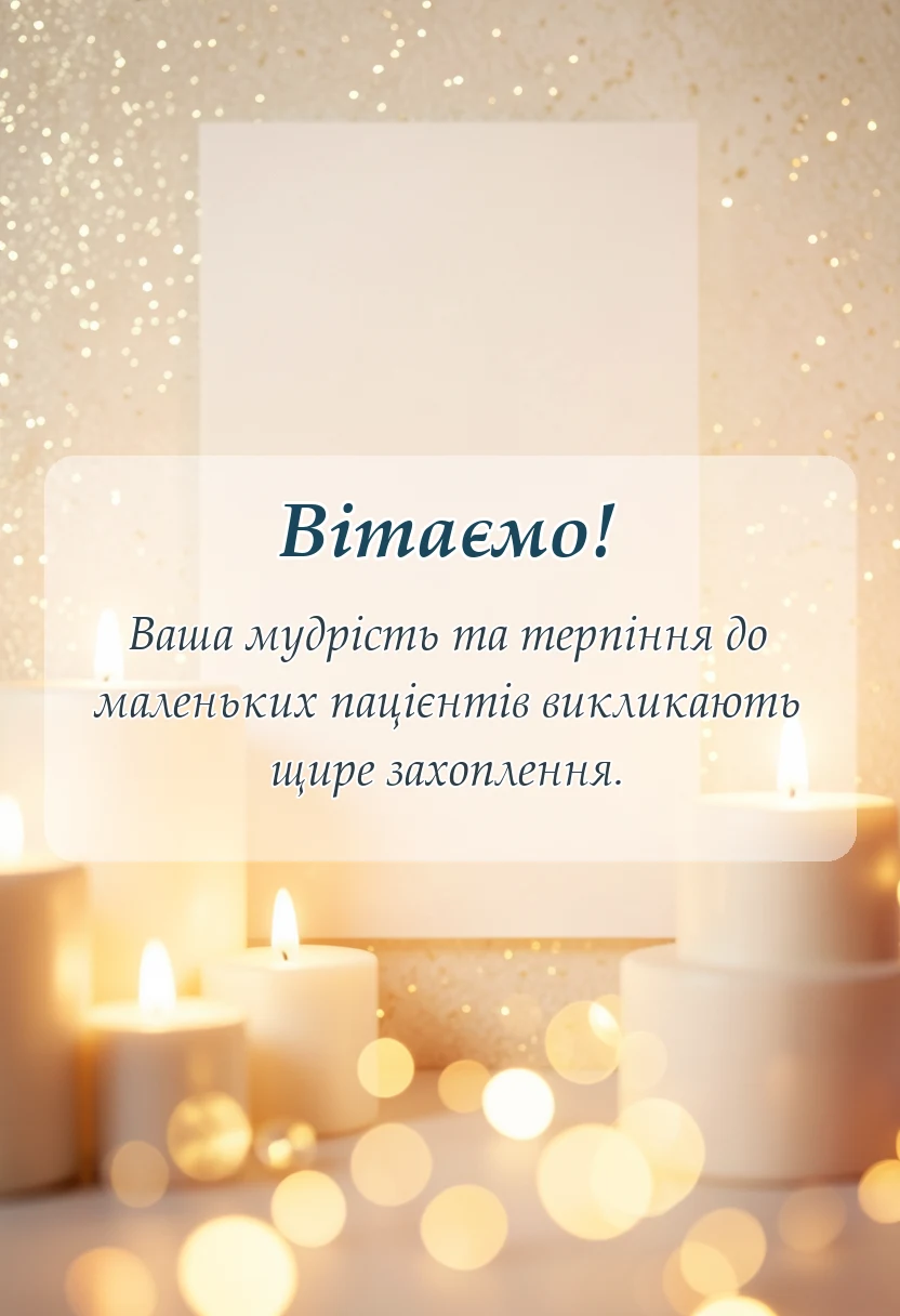 красива листівка: привітання з днем педіатра