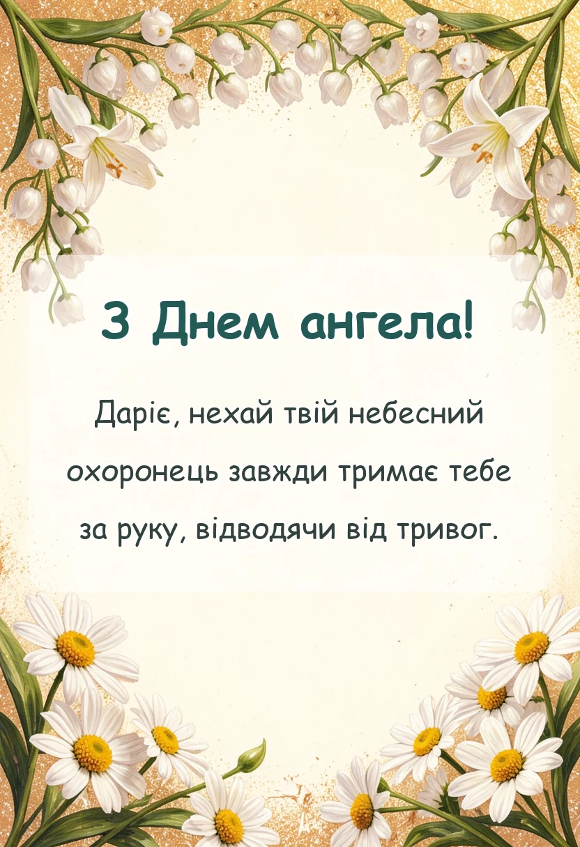 вітальна листівка - картинки з днем ангела дарії