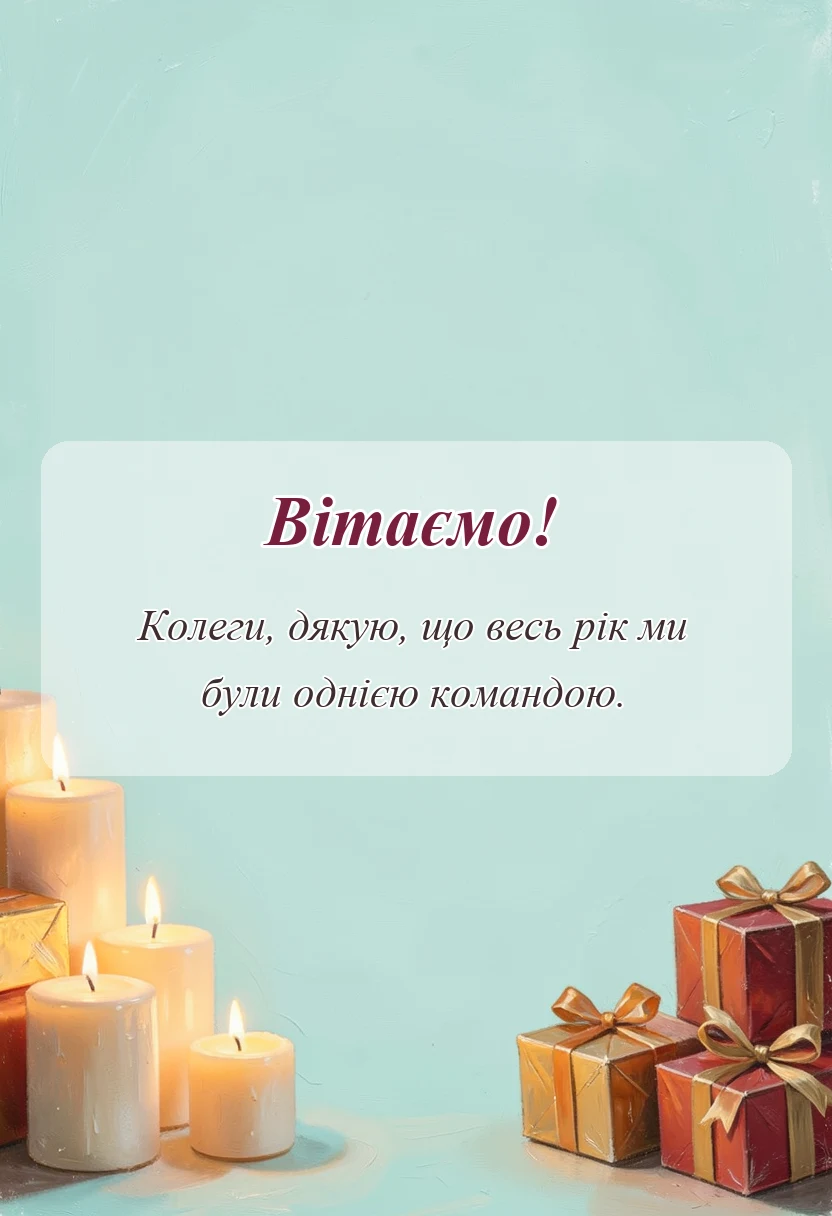 красива листівка: картинки колег з новим роком своїми словами