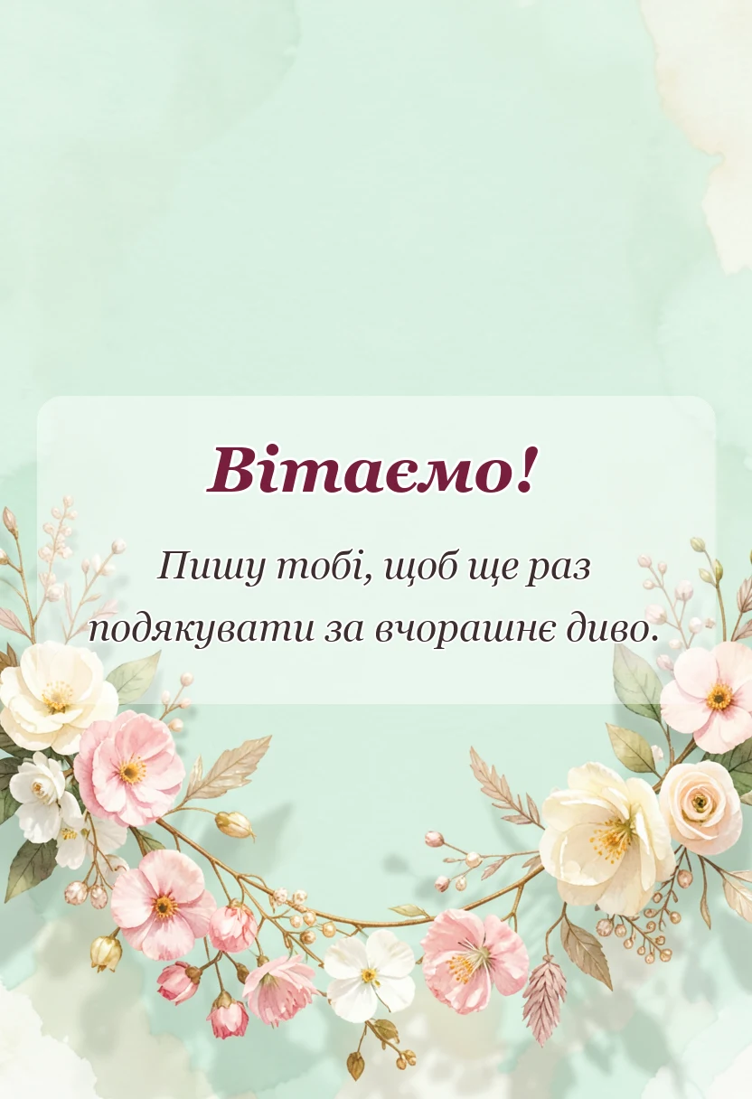 листівка з побажанням - подяка за новорічне свято