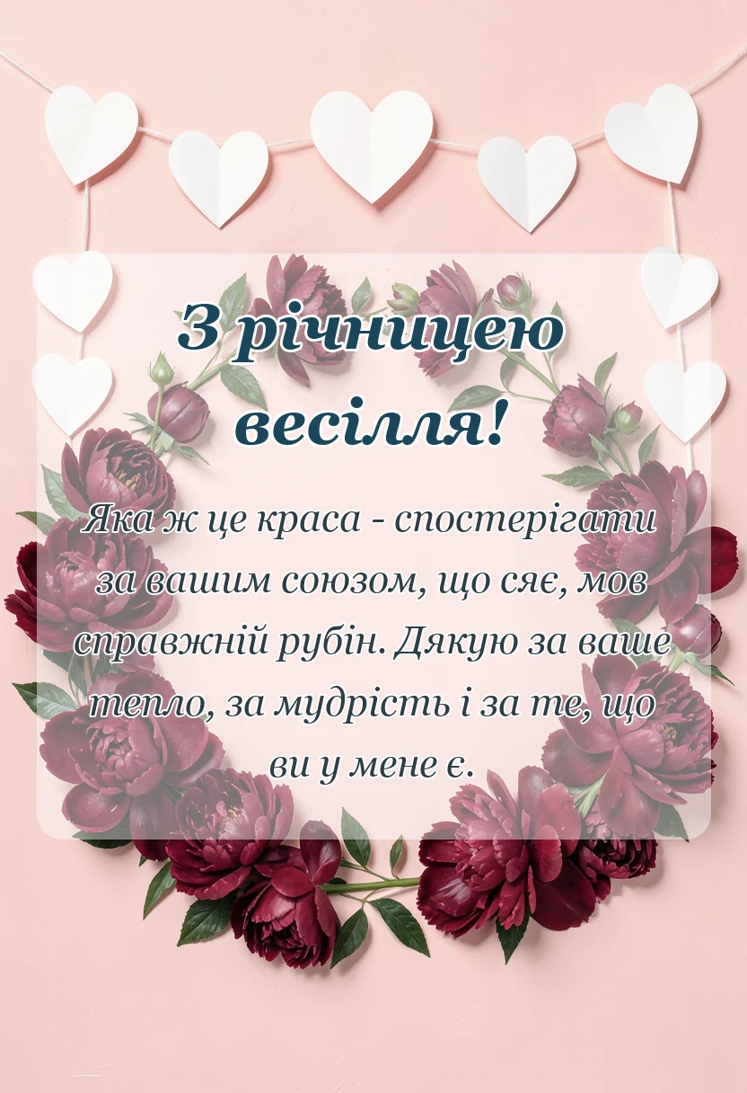 унікальна листівка - картинки з рубіновим весіллям