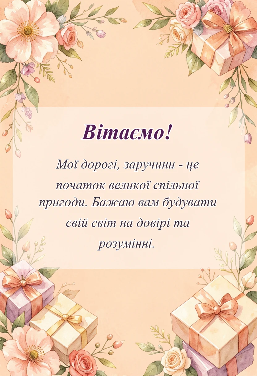 вітальна листівка - картинки з заручинами від мами
