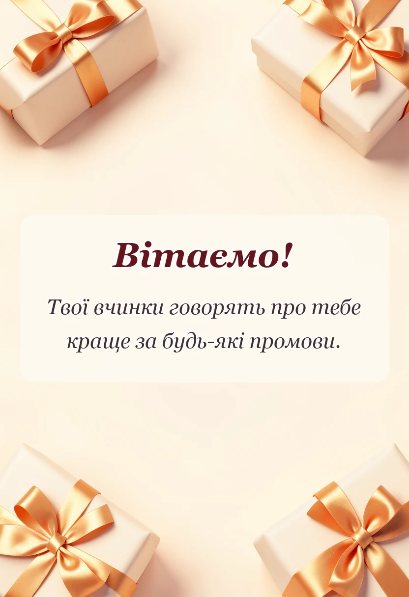 унікальна листівка - слова подяки за добрі справи