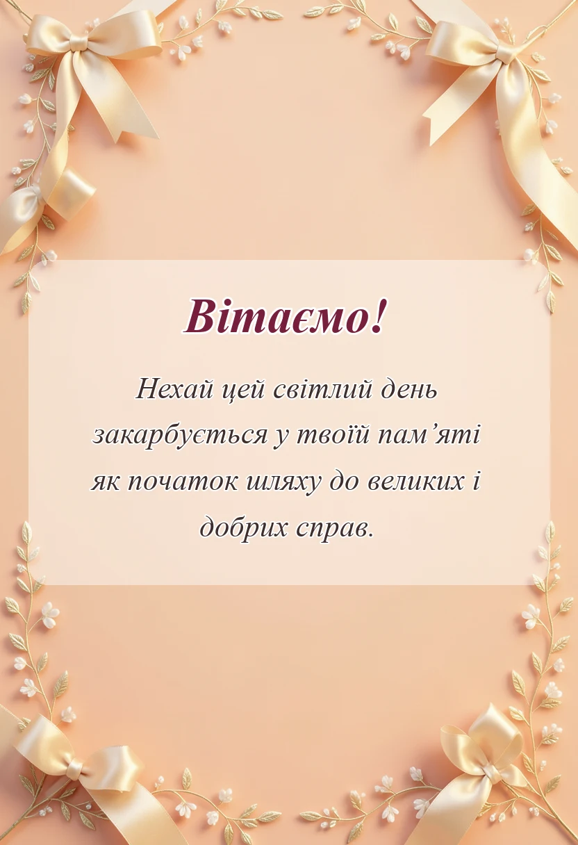 листівка з побажанням - вітання з першим причастям своїми словами