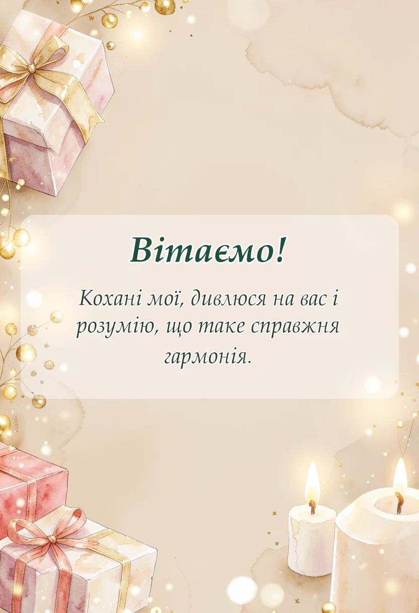 унікальна листівка - привітання з оксамитовим ювілеєм весілля своїми словами
