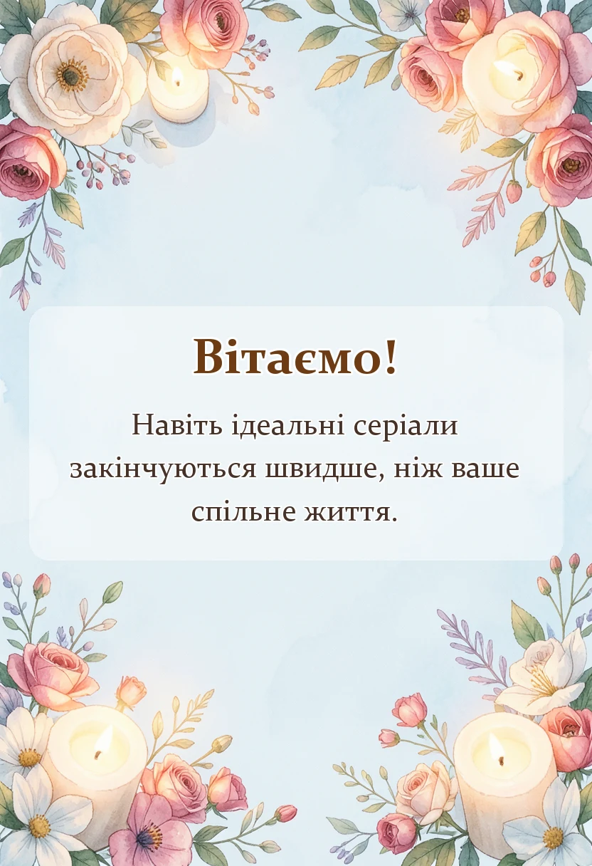красива листівка: привітання з оксамитовим ювілеєм весілля