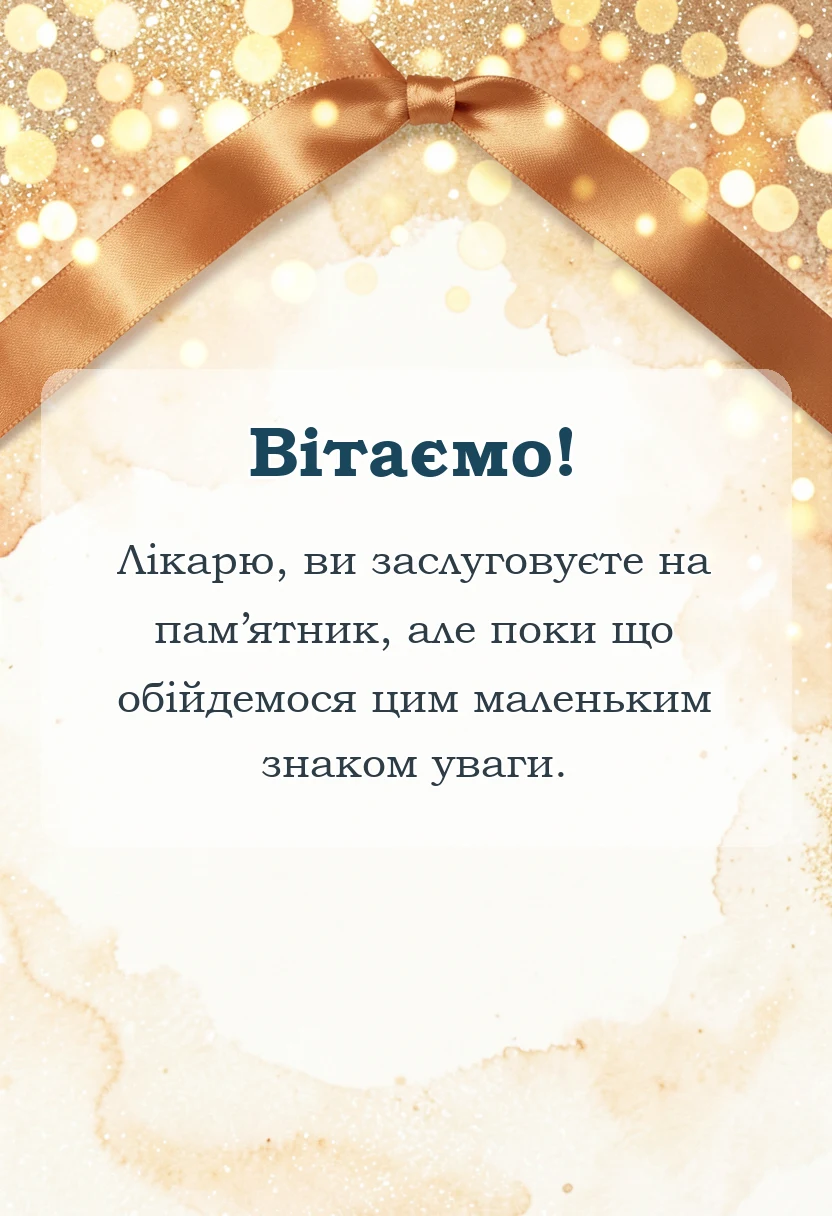 унікальна листівка - слова подяки лікарям