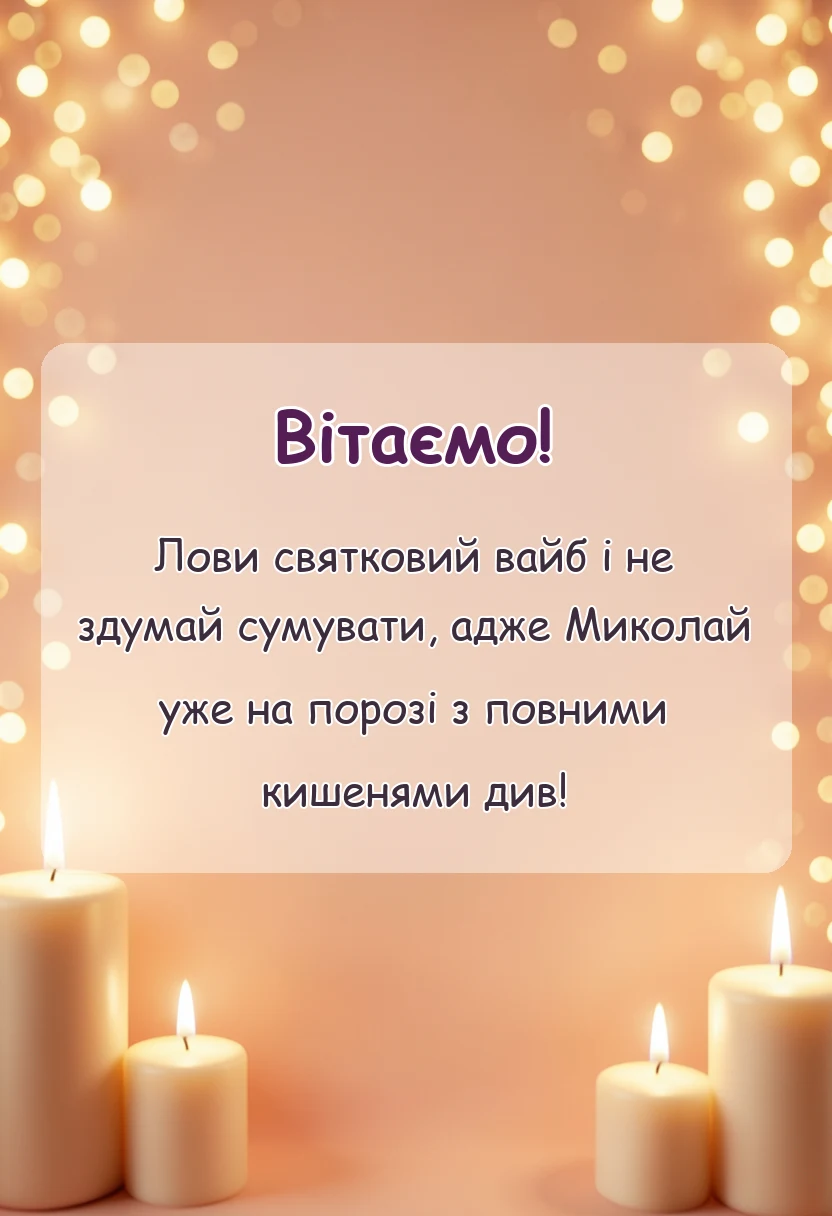 вітальна листівка - картинки привітання з днем святого миколая чудотворця