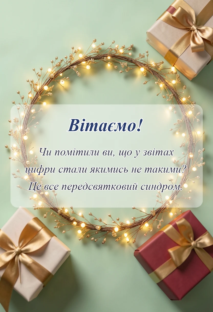 унікальна листівка - привітання колег з новим роком своїми словами