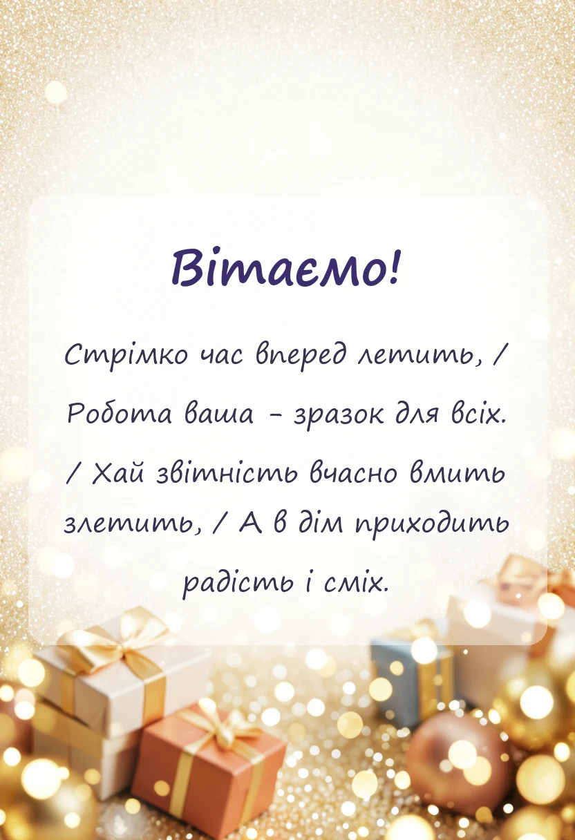 унікальна листівка - привітання з днем податківця своїми словами