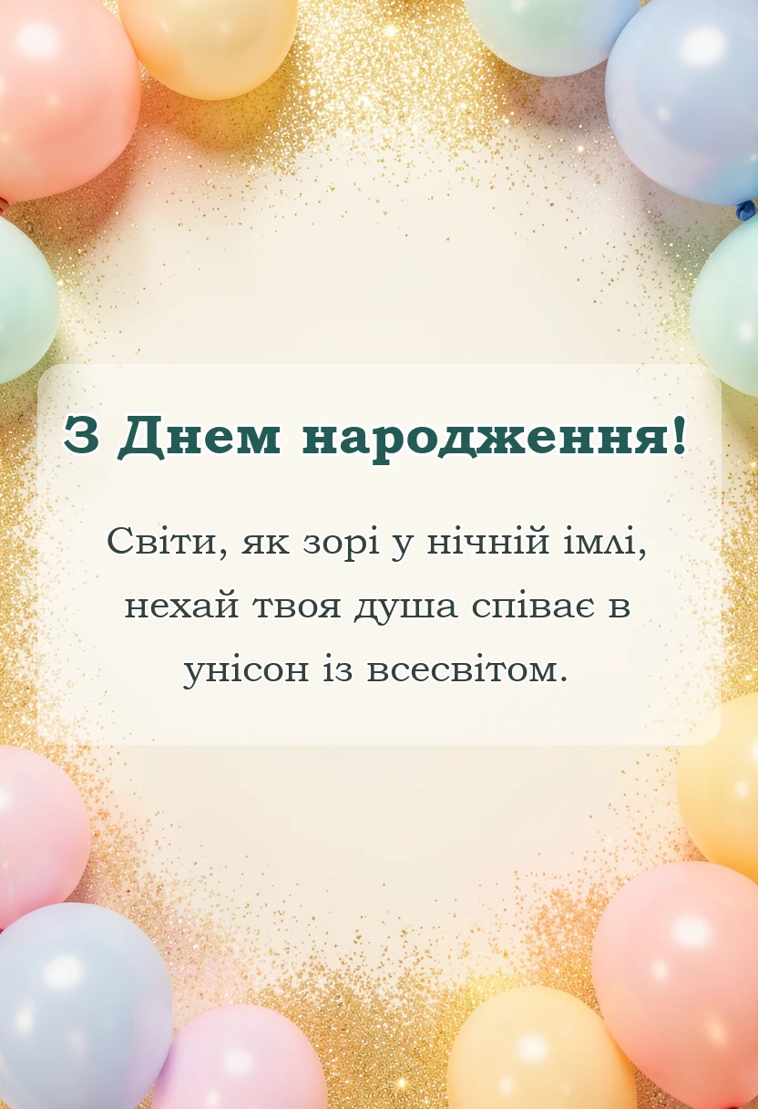 красива листівка: креативні привітання з днем народження