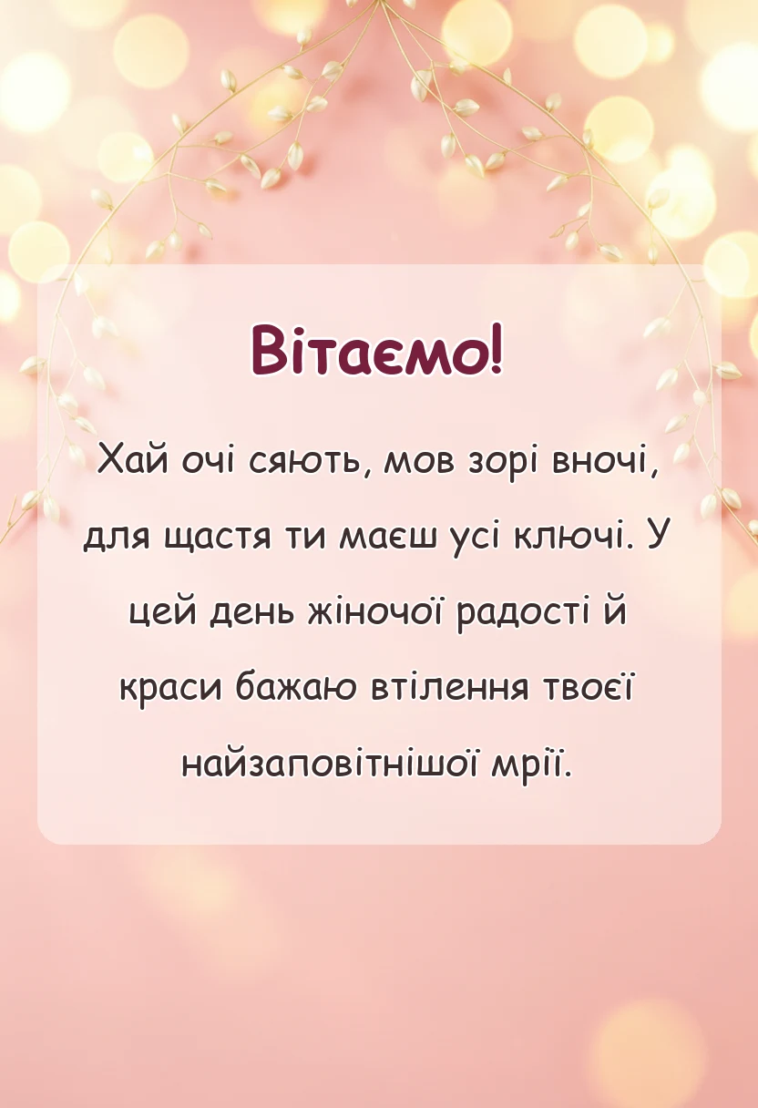 унікальна листівка - картинки з міжнародним днем жіночого щастя