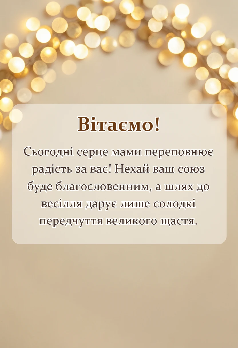 унікальна листівка - картинки з заручинами від мами