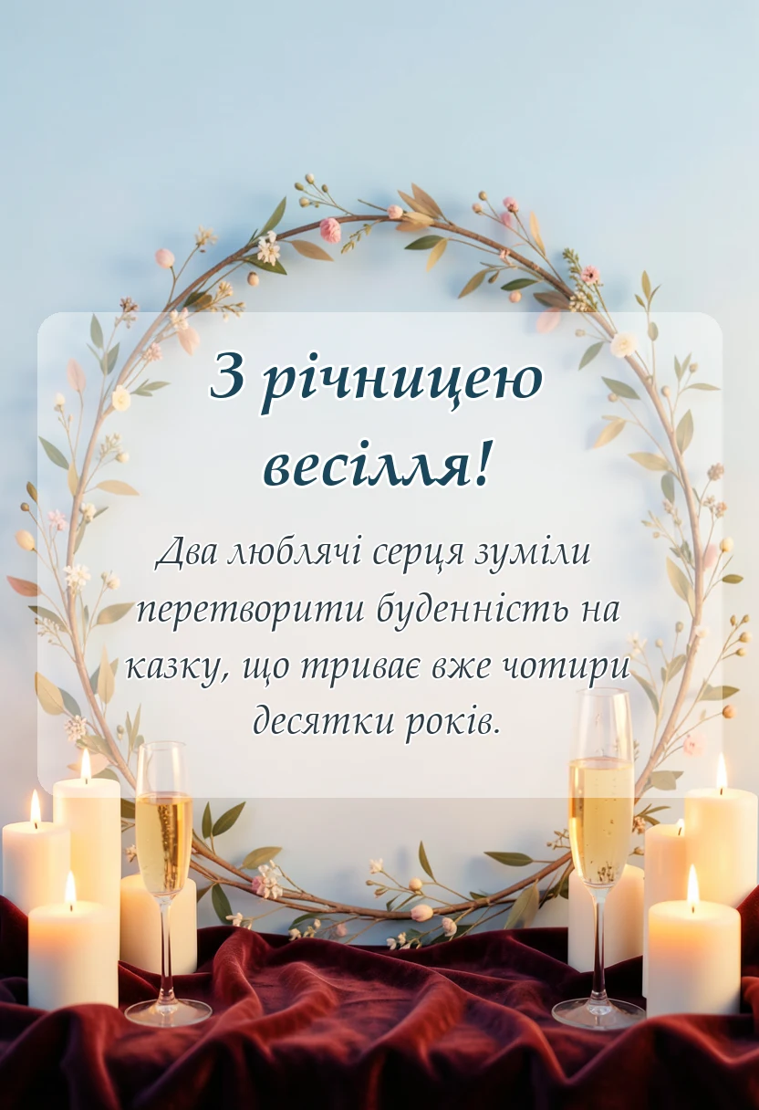 листівка з побажанням - картинки з рубіновим весіллям