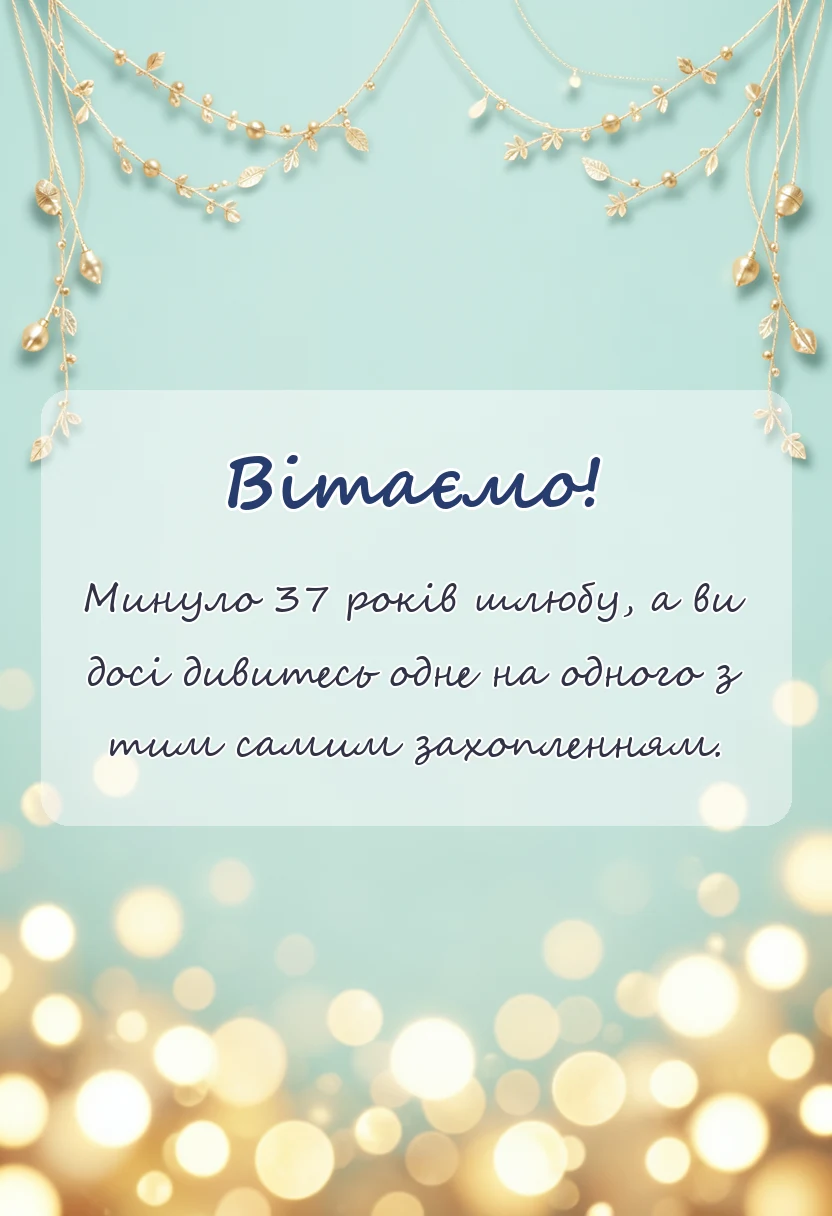святкова картинка: річниця весілля 37 років картинки