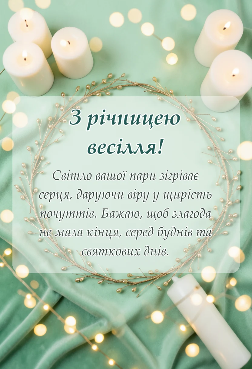 святкова картинка: привітання з річницею одруження
