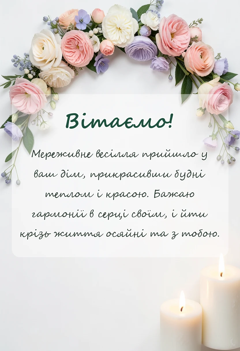 красива листівка: картинки на мереживне весілля