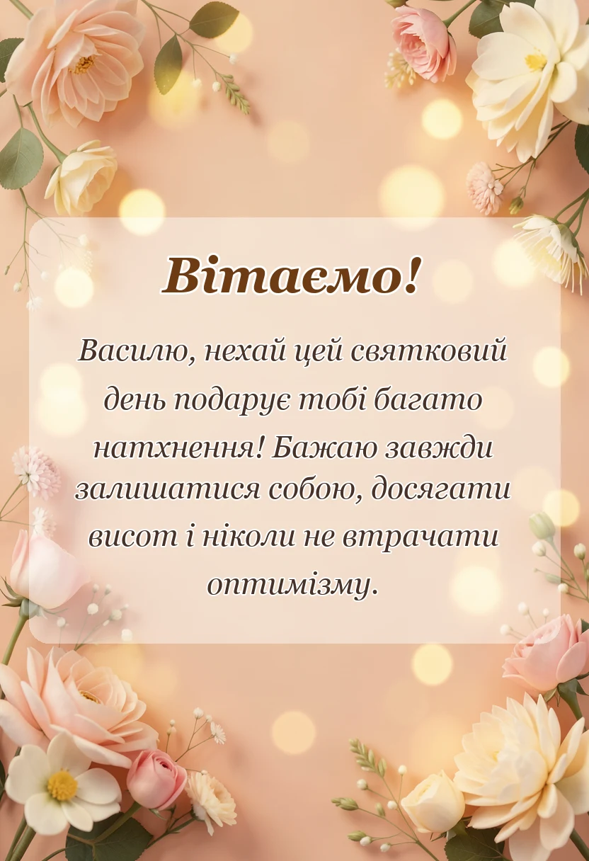 унікальна листівка - картинки з днем василя