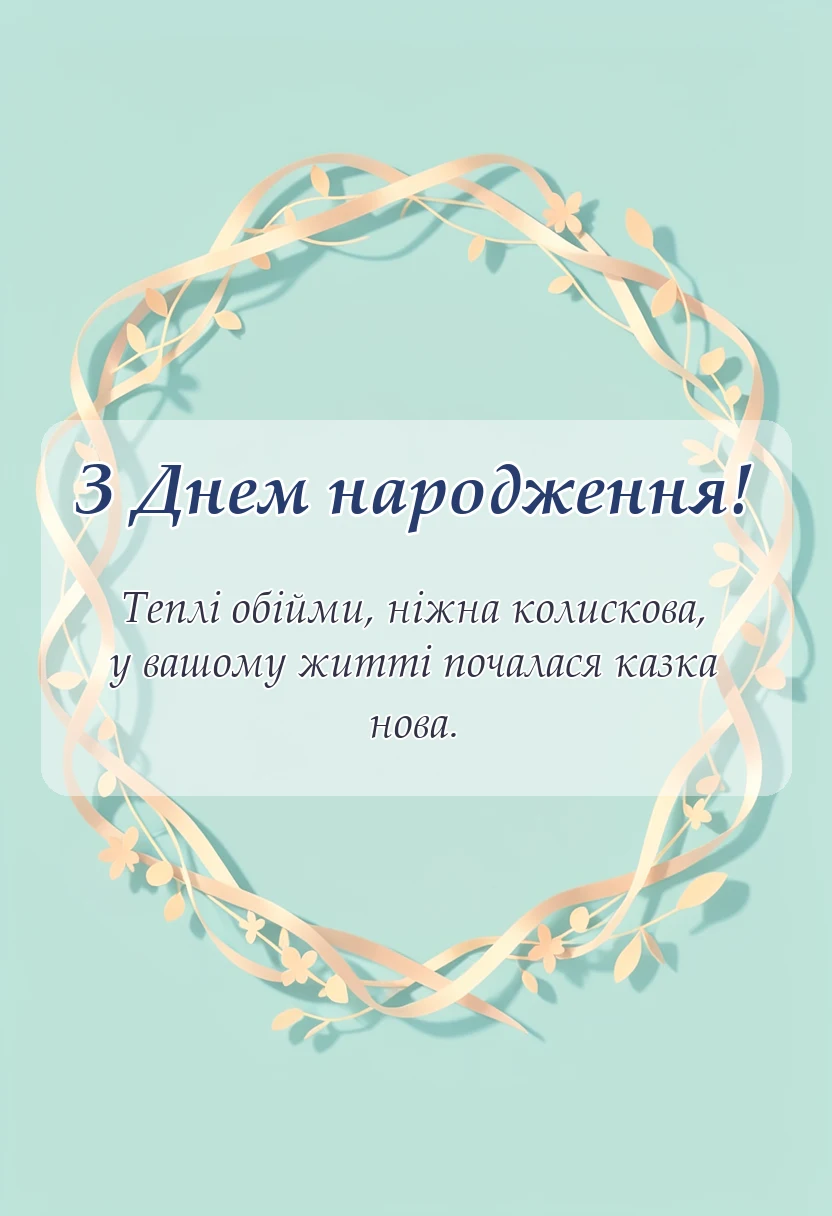 листівка з побажанням - що побажати молодим батькам