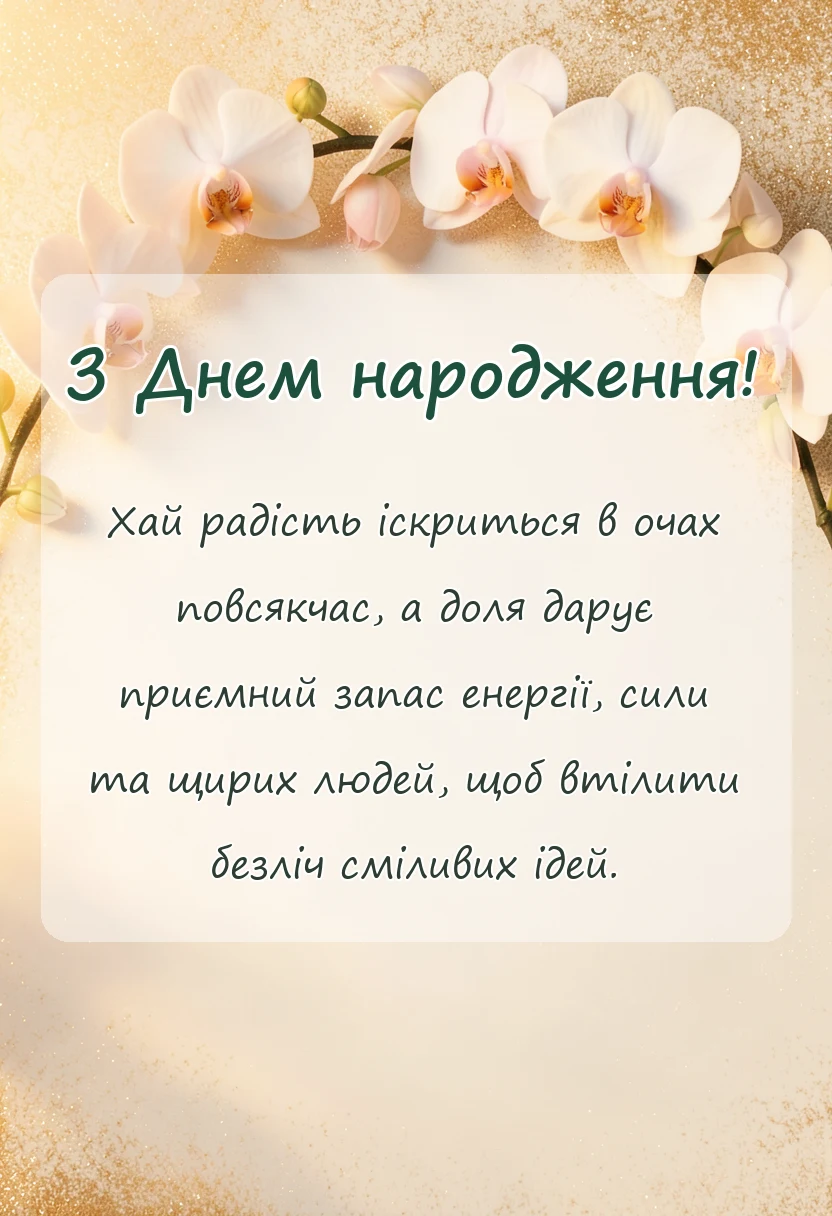 листівка з побажанням - вірш готові привітання з днем народження