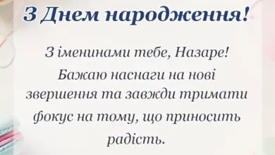 вітальна листівка - привітання з днем народження назару