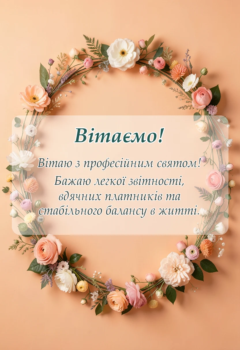 вітальна листівка - привітання з днем податківця