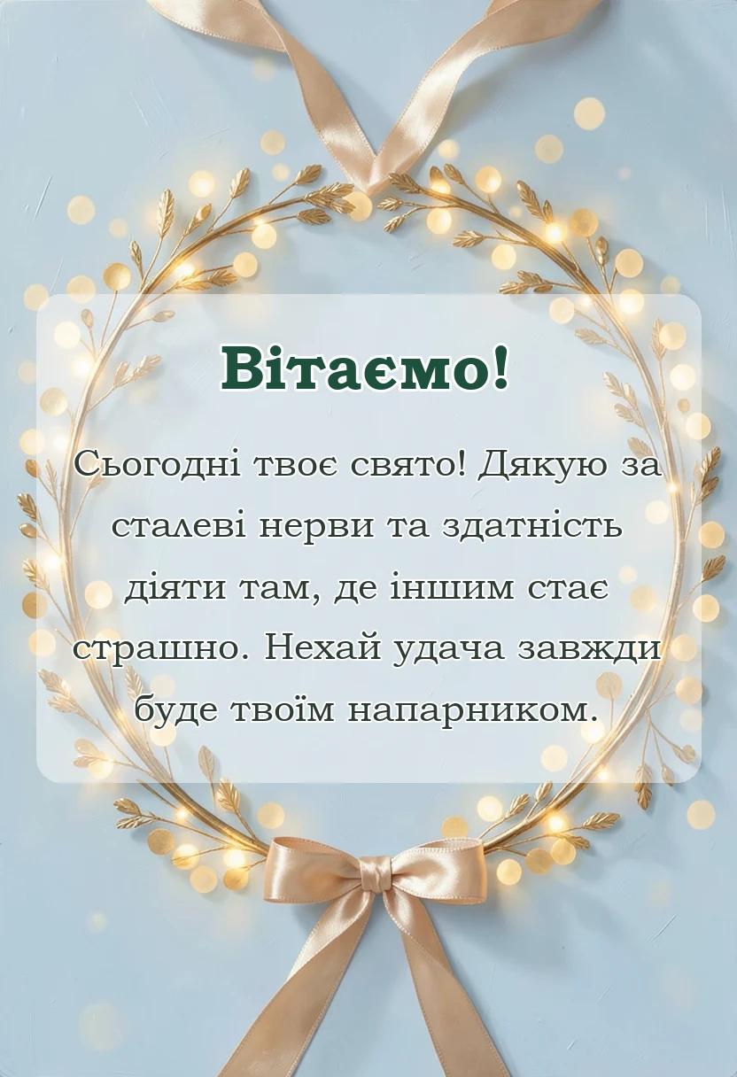 вітальна листівка - привітання з днем рятувальника