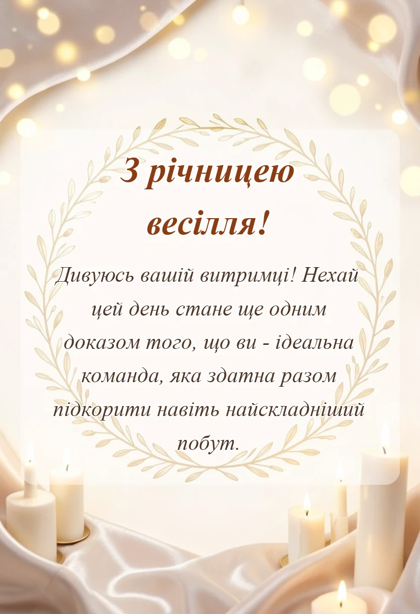красива листівка: привітання з річницею одруження