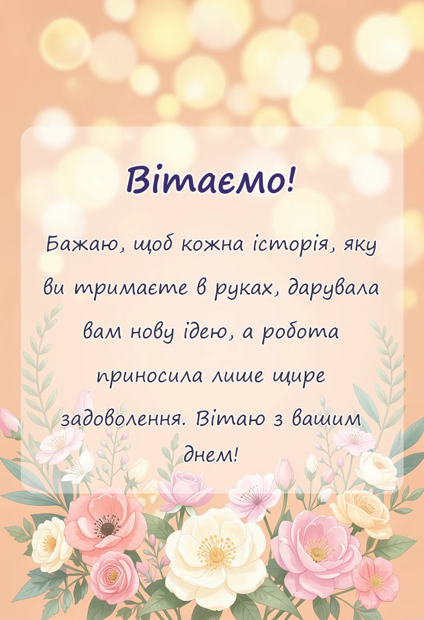 вітальна листівка - привітання з днем бібліотекаря вірші