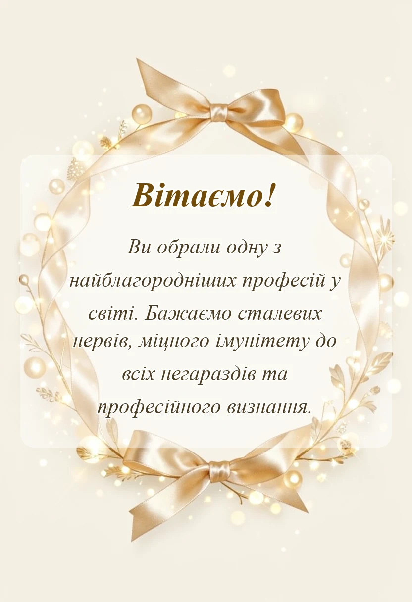 святкова картинка: привітання з днем педіатра