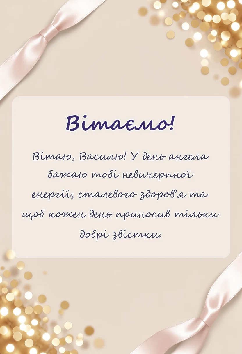 листівка з побажанням - картинки з днем василя