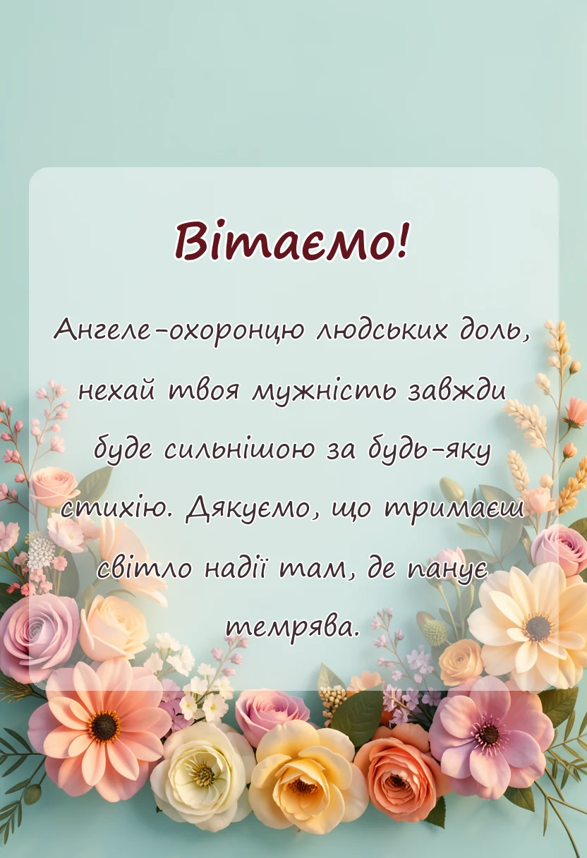 унікальна листівка - привітання з днем рятувальника у прозі